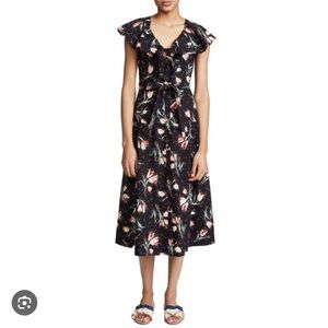 Rebecca Taylor Floral Black Dress